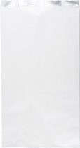 Papieren grill zak met aluminium binnenzijde - Wit - 33,5x19x8,5cm - 1.000 st/ds.