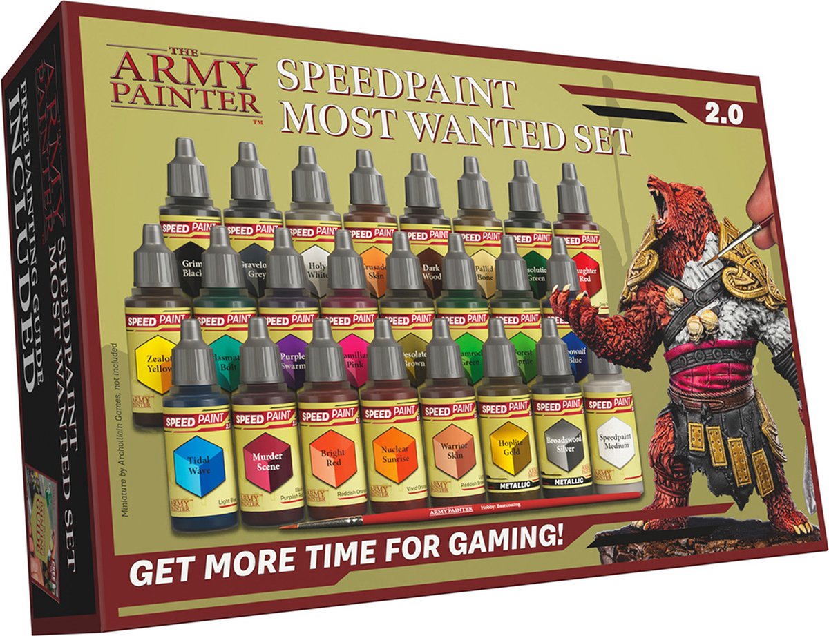 Speedpaint Most Wanted Set 2.0 - Acrylverf Set Uitgebreid Met 24 Flesjes 18ml Kleurenspectrum Van De Speedpaint Starterset - inclusief 1 Basislaag Kwast voor Miniatuur Model Verf — afbeelding 10