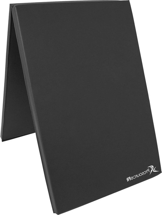 ProsourceFit Tri-Fold opvouwbare dikke trainingsmat 15,5 cm x 11 cm met handgrepen voor tuimelen, vechtsporten, gymnastiek, stretching, core workouts, blauw