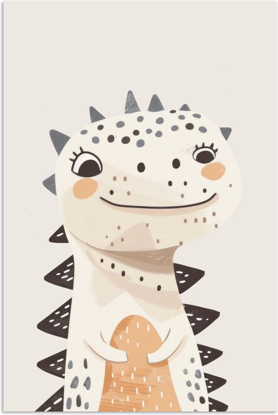 Affiche 40x60 cm - Dinosaurus - Couleurs pastel - Posters - Accessoires décoration chambre - Décoration murale chambre enfant - Décoration murale chambre bébé