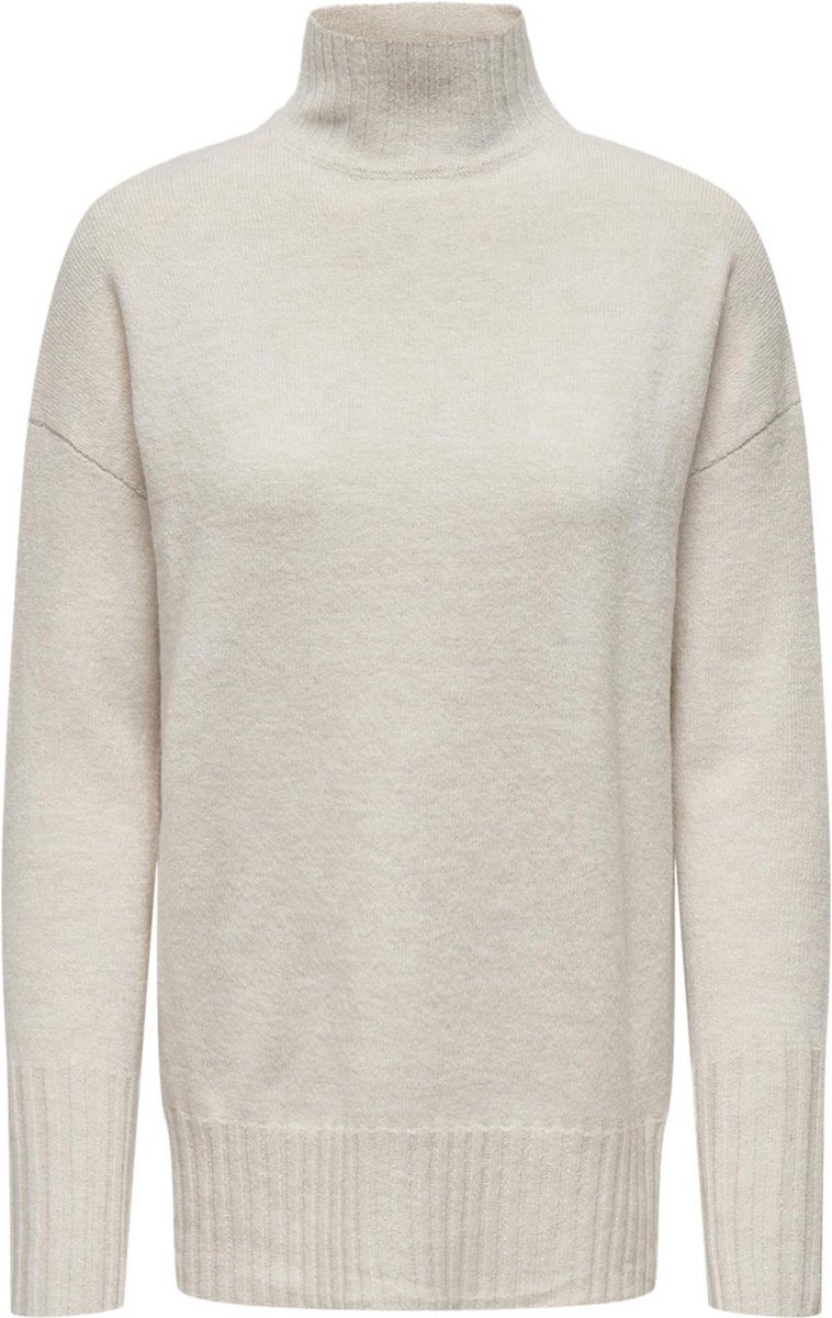 Only Trui Onlgabriel Life L/s Highneck Knt No 15297172 Pumice Stone Dames Maat - L