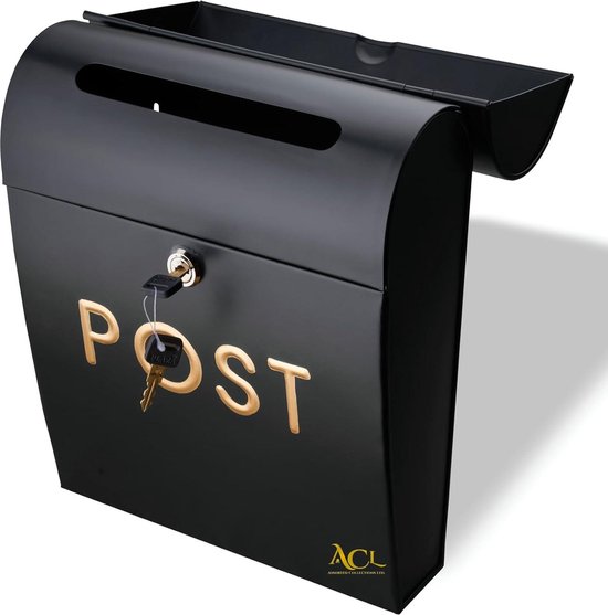 Brievenbus allux-200 zwart 390x280x150mm - Kluizen, geldkisten, sleutelkasten en postkasten | Web App