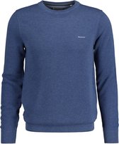 GANT heren O-hals sweater pique blauw II