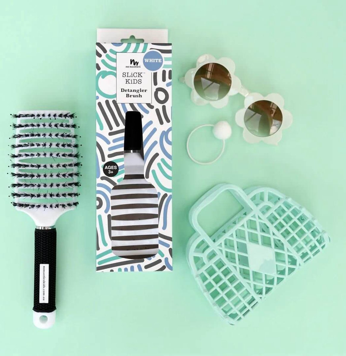 No Nasties - Detangler Kids Haarborstel - Anti-klit