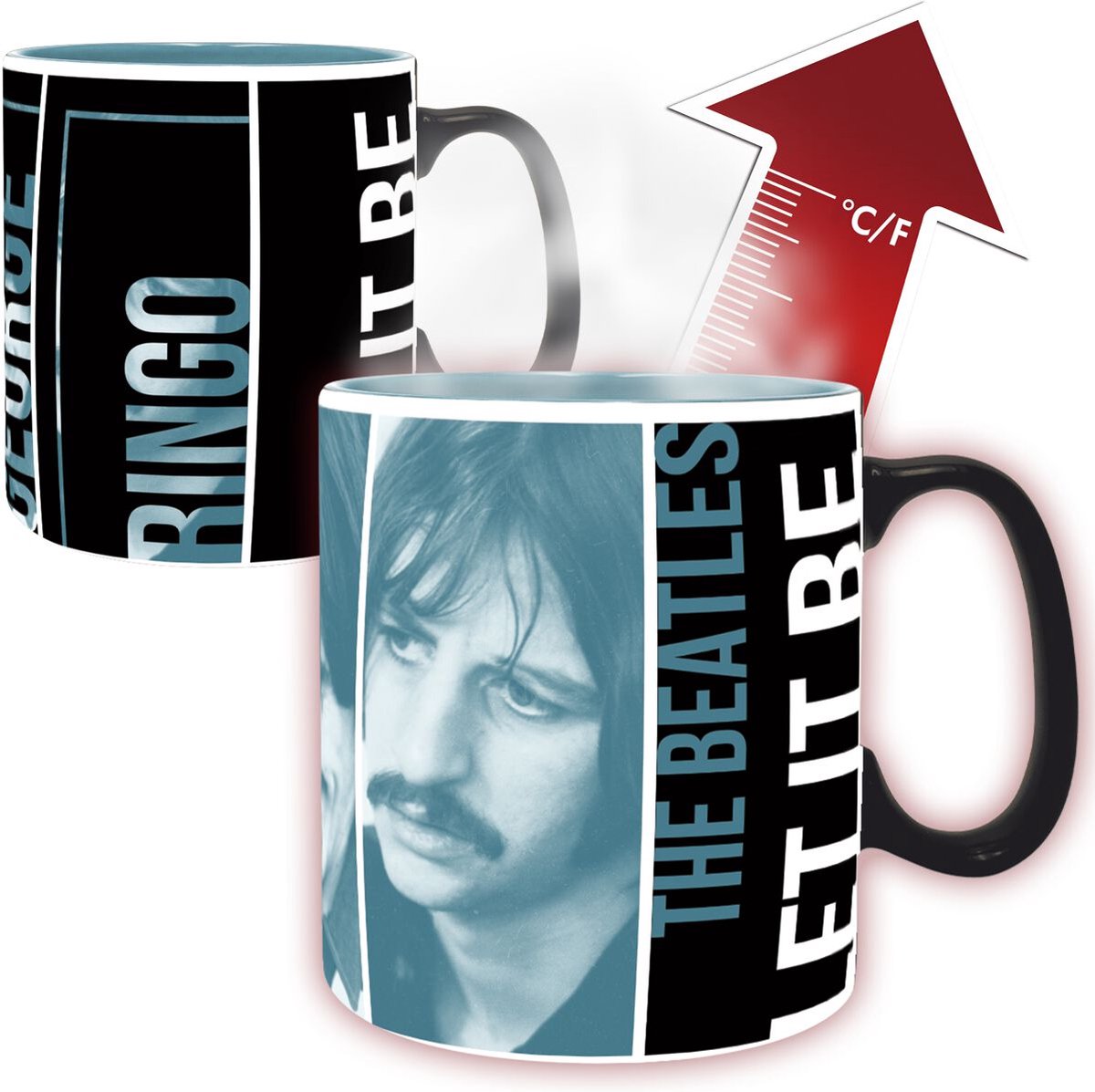Beatles, The Let It Be - Tasse mit Thermoeffekt Kop meerkleurig