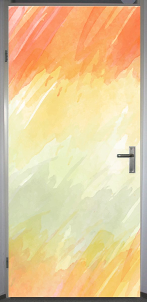 Deurposter 'Waterkleuren' - deursticker 85x205 cm