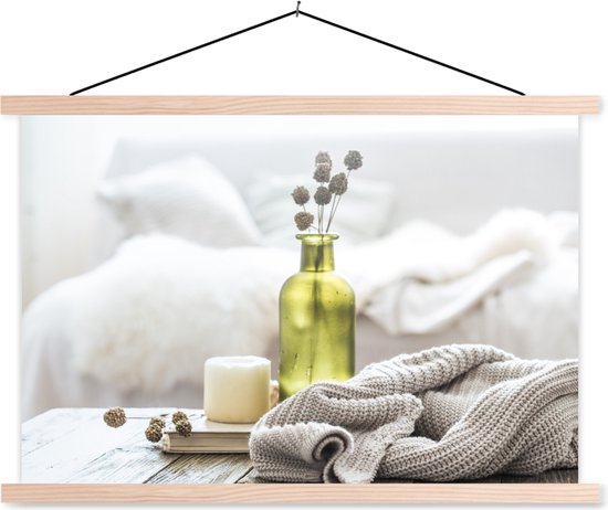 Porte-affiche avec affiche - Affiche scolaire - Décoration - Pull - Nature morte - 120x80 cm - lattes vierges