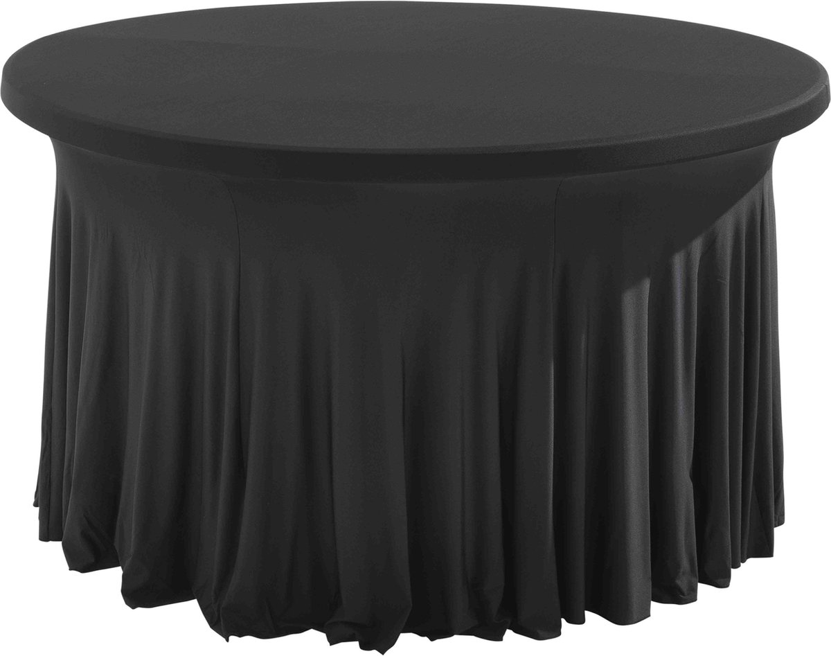 Oviala - Tafelkleed ronde tafel 6-8 personen zwart