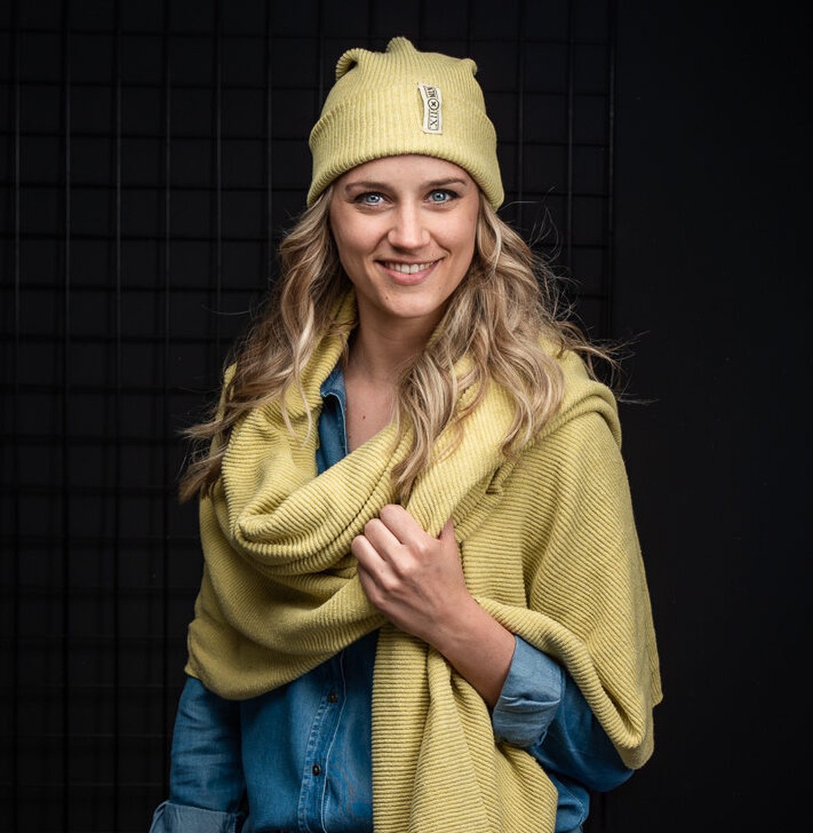 Sjaal Buffalo - Licht oud geel