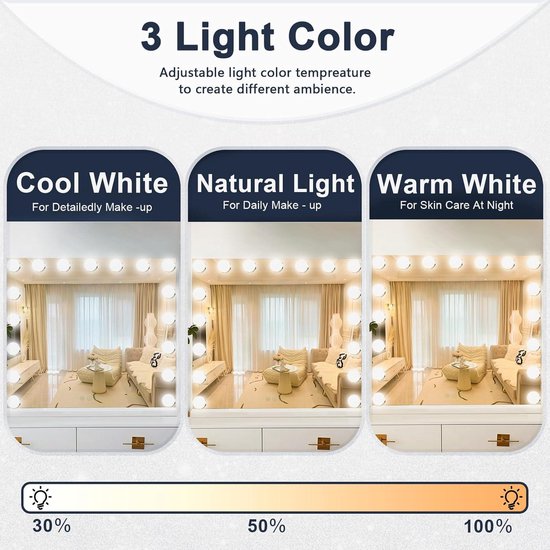 Looox Organic line Spiegel CCT verlichting 60x80 cm - spocct600-800