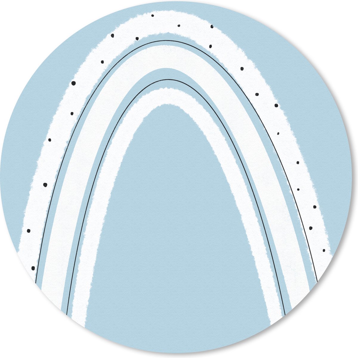 Muismat rond 30x30 cm - Mousepad Regenboog - Abstract - Pastel - Ronde muismatten
