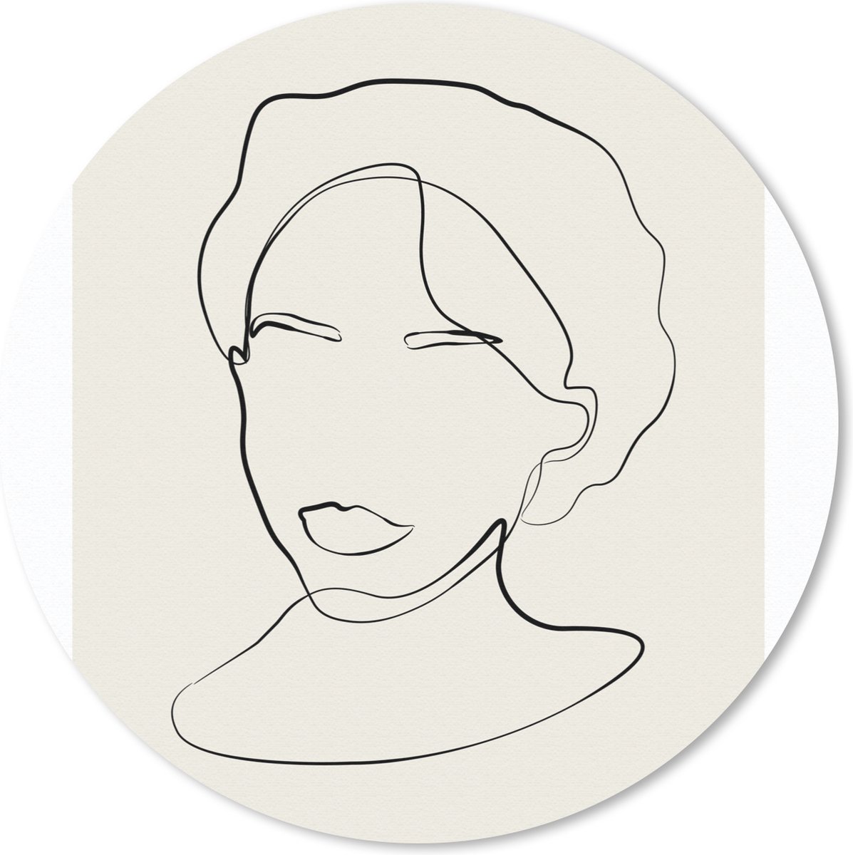 Muismat rond 30x30 cm - Mousepad Tekst - Quotes - Line art - Vrouwen - Ronde muismatten