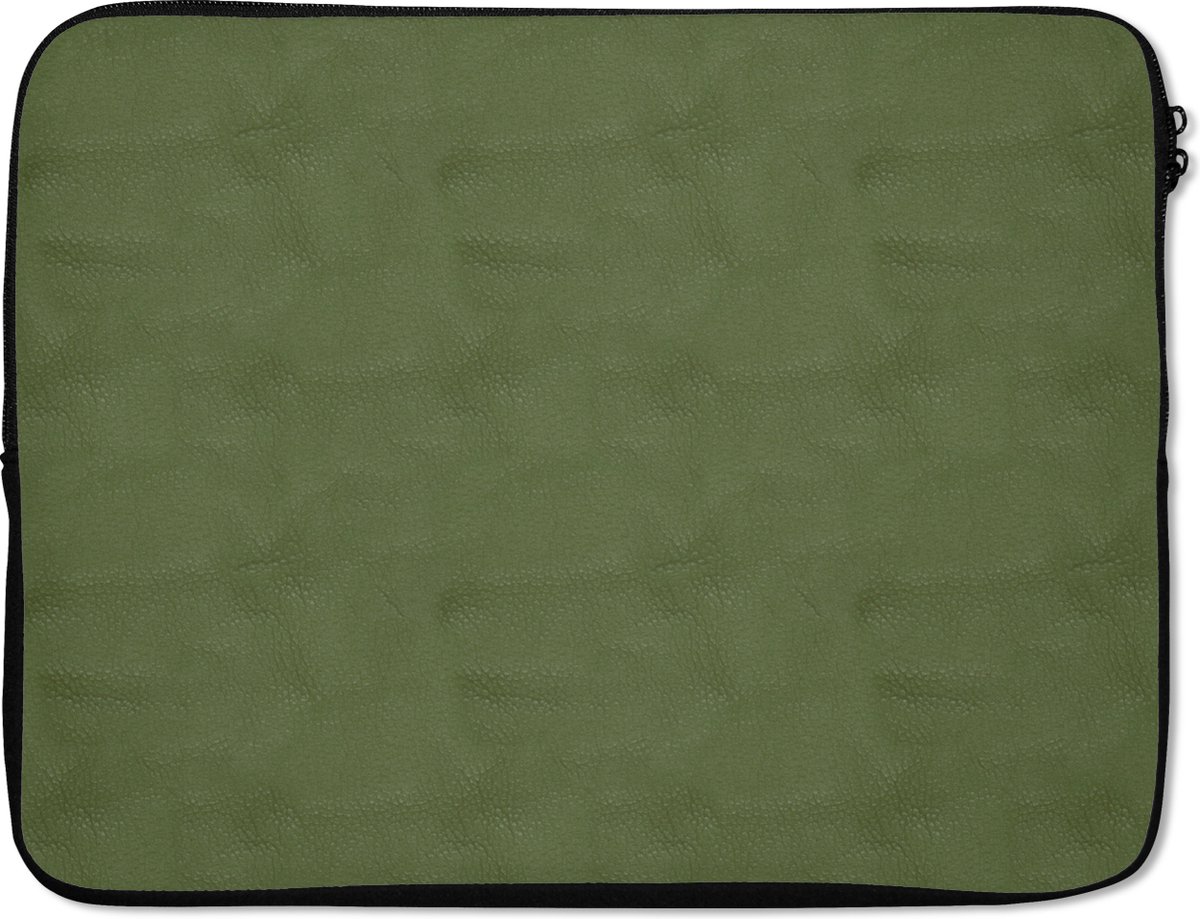 Laptophoes - Leer print - Groen - Dierenhuid - Laptop - 15 6 Inch - Laptopcase