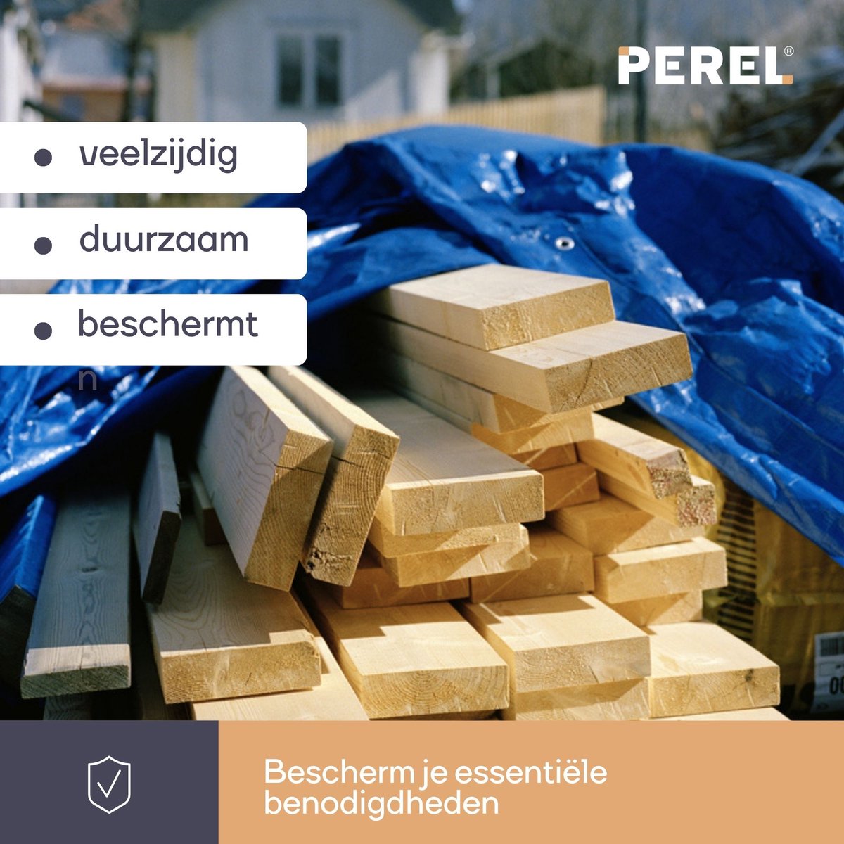 KOTARBAU® Afdekzeil - Polyethyleen - 4 x 8 m - Olijfgroen - 120 g/m2 - Waterdicht - Zeil Afdekking - Beschermzeil voor Meubels - Afdekzeil uv-bestendig - Zeil voor bescherming buiten