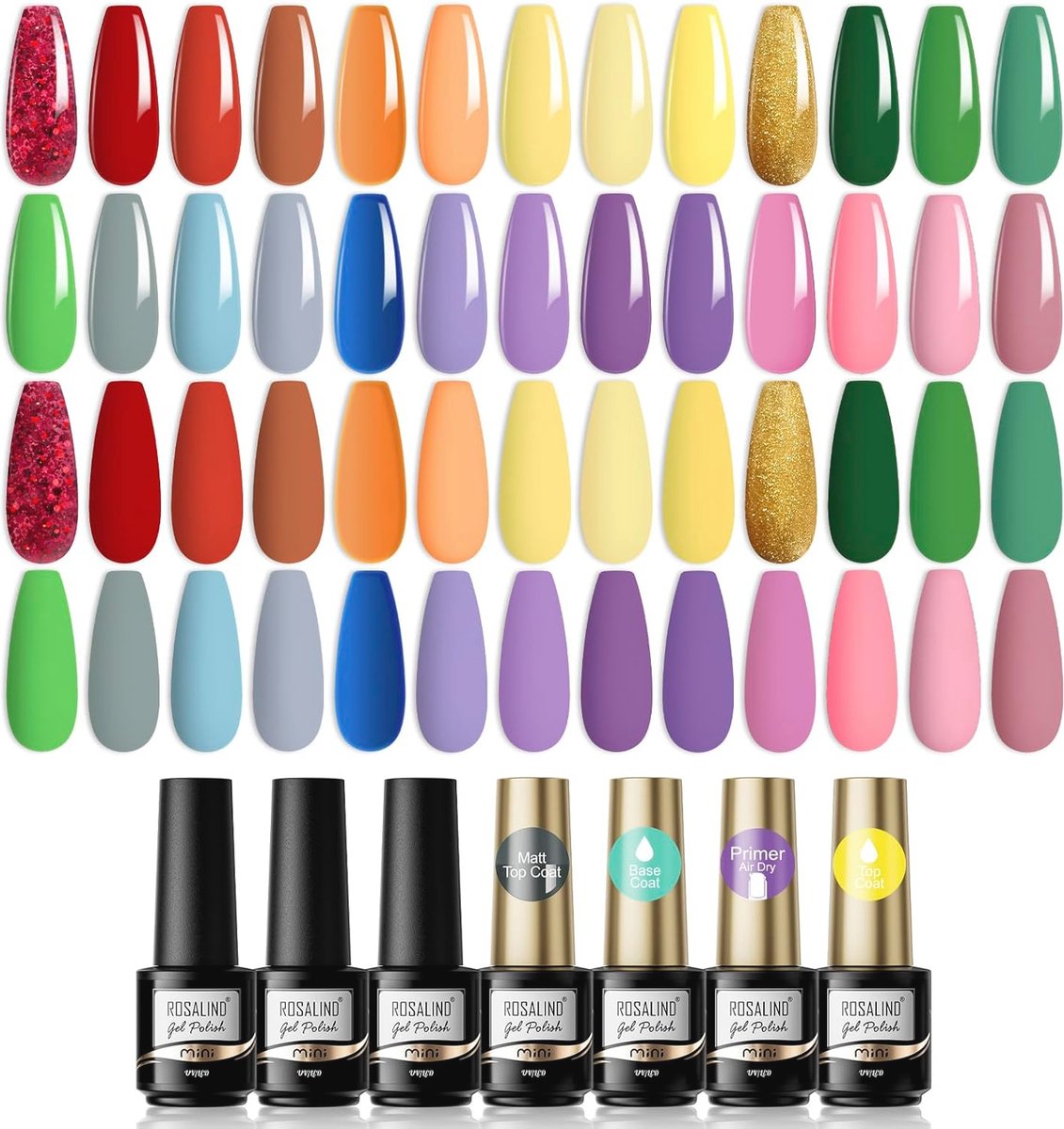Goedkoopste 26 Kleuren Gel Nagellak Set - UV Nagellak met Basis- en Topcoats voor Langdurige Manicure