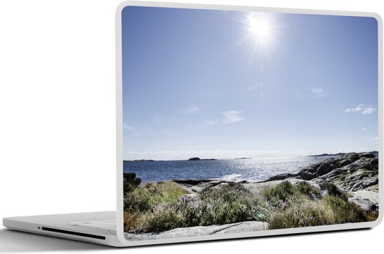 Autocollant pour ordinateur portable - 15,6 pouces - Plage - Nature - Soleil - 36x27,5 cm - Autocollants pour ordinateur portable - Peau pour ordinateur portable - Couverture