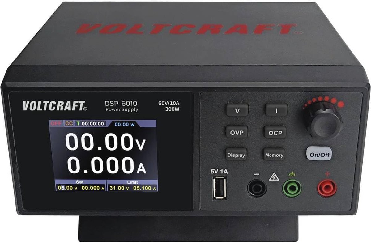 Regelbare Laboratoriumvoeding 0-60 V 0-10 A 300 W met USB en Afstandsbediening