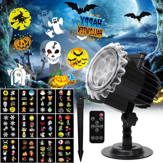 Macchiatto Halloween projector, 2 in 1 sneeuwvlokken, projectorlampen