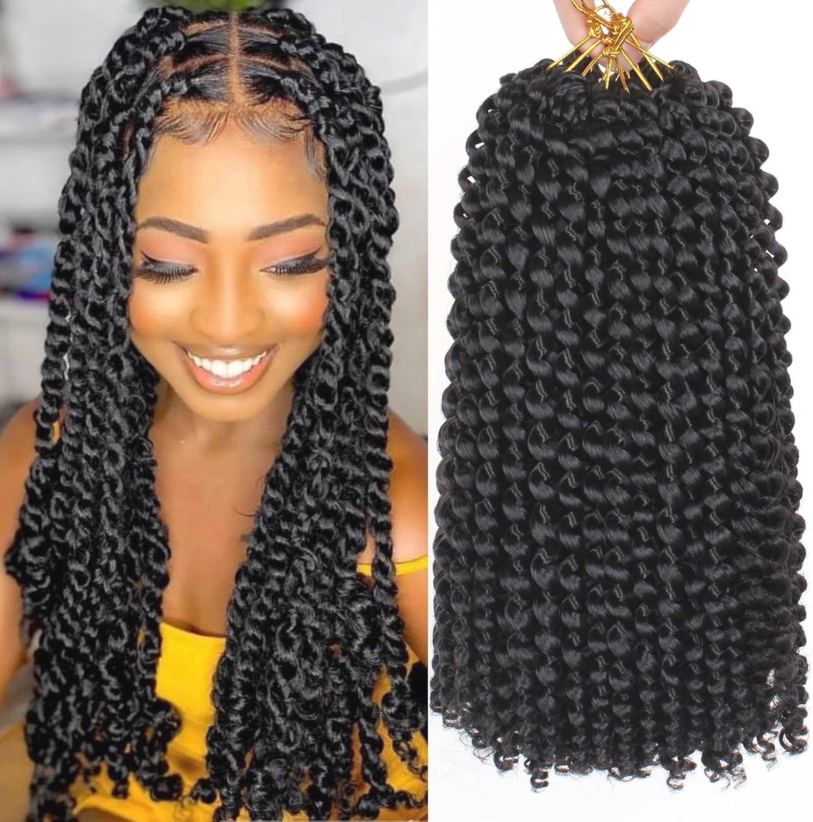 7 Stuks 30 cm Water Wave Gehaakte Vlechten voor Lokken - Passion Twist Haar Extensies