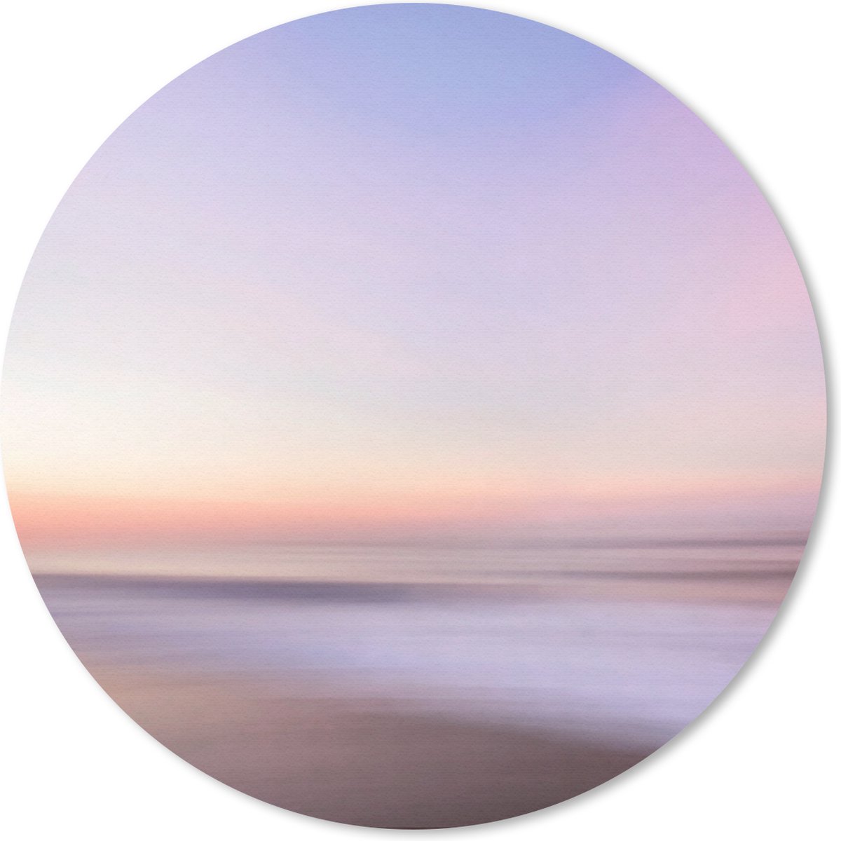 Muismat rond 20x20 cm - Mousepad Strand - Kleuren - Pastel - Ronde muismatten