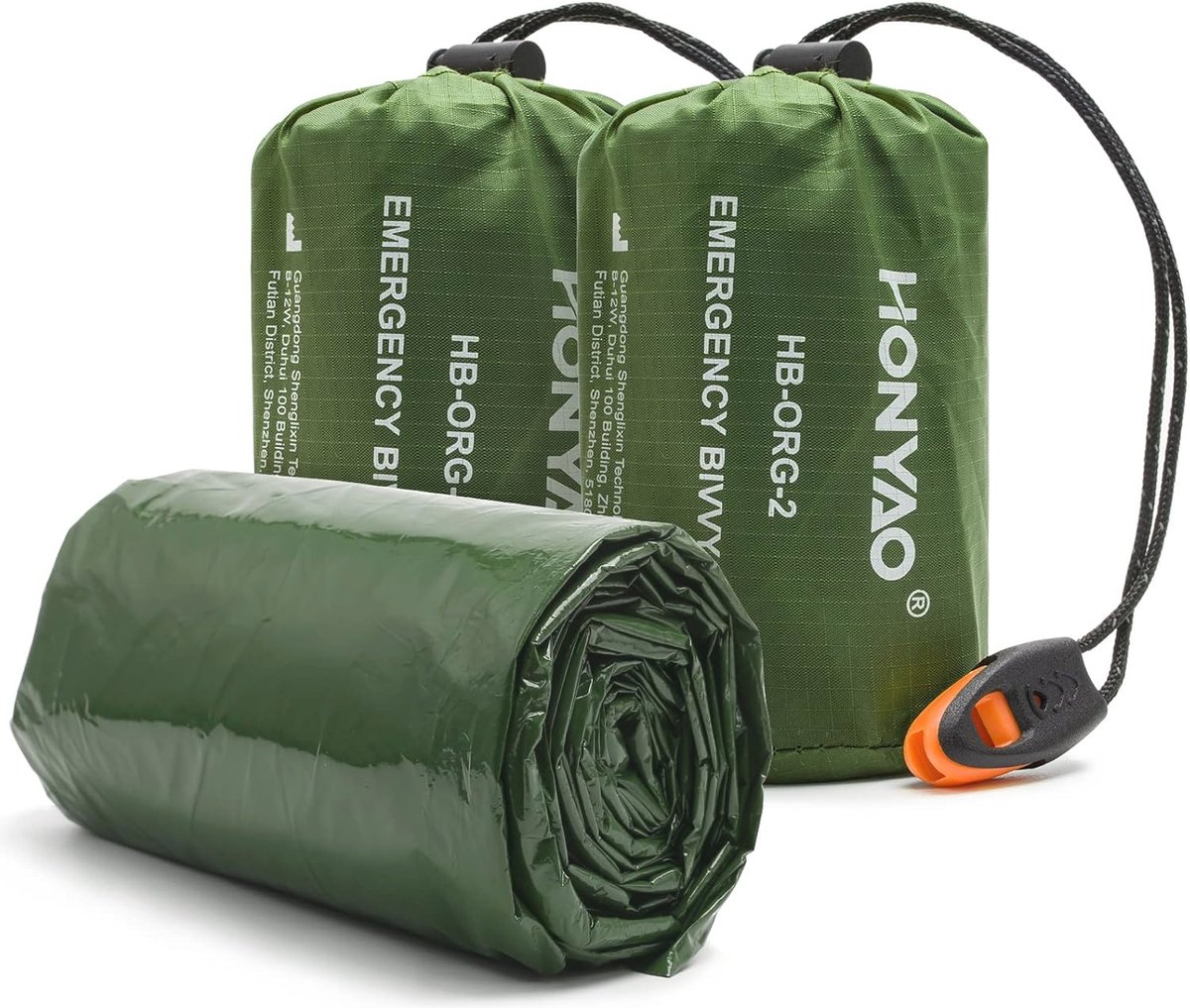 Ultralichte nood-slaapzak met signaalfluitje en herbruikbare deken voor outdoor en camping