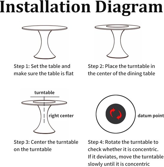 Draaitafellager van aluminiumlegering Zwaar uitgevoerde lagertafel Draaitafel Hardware Ronde draaitafel voor restaurant eettafel Taartdecoratie TV-monitorstandaard [10 inch * H8.5MM
