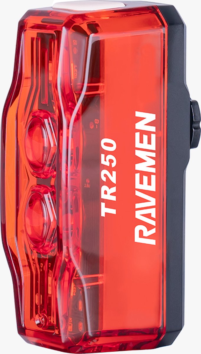 Ravemen TR250 fiets achterlicht - 250 lumen - USB oplaadbaar - remdetectie