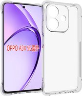 MobyDefend Hoesje - Geschikt voor Oppo A60 5G / A40 / A40m - Transparante Shockproof TPU Backcover - Verstevigde Hoeken - Volledig Doorzichtig