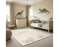 the carpet Elisa – Kinderkamer Speelkleed – Onderhoudsvriendelijk & Duurzaam – Crème – 140 x 200 cm