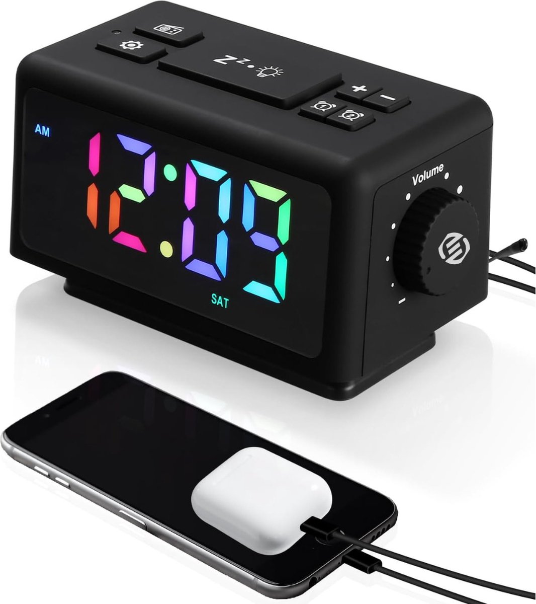 Equivera Wekkerradio Op Netstroom - Klokradio - Wekkerradio - Klokradio Met Wekker - Wekkerradio Dab - Wekker Dab Radio