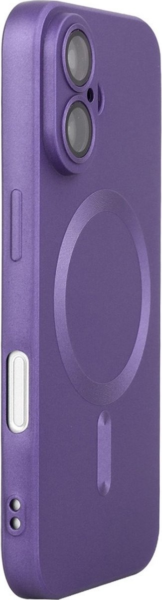 ENKAY Hoesje - Geschikt voor iPhone 16 Hoesje - ENKAY Colour TPU Back Cover met Camera Lens Protector - MagSafe Compatible - Paars