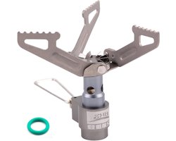 Kachel BRS 3000T Ultralight Backpacken Kachel - Draagbare Pocket Kachel Titanium - Camping Gasbrander - 26g - 1 Extra Backup O-Ring
