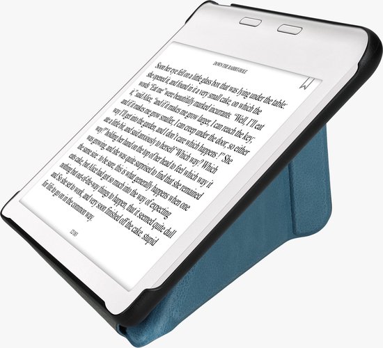 kwmobile e-reader hoesje geschikt voor Kobo Libra Colour hoes - Ereader flip case met standaard - E reader cover van kunstleer - In petrol van Merkloos — afbeelding 5