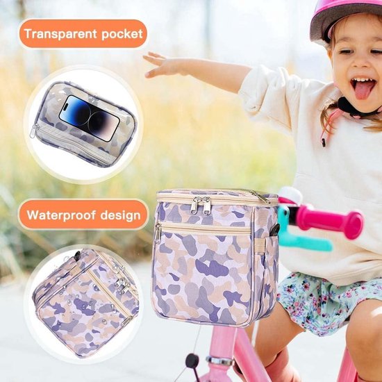 Stuurtas Fiets Kinderen Loopfietsmand Paars
