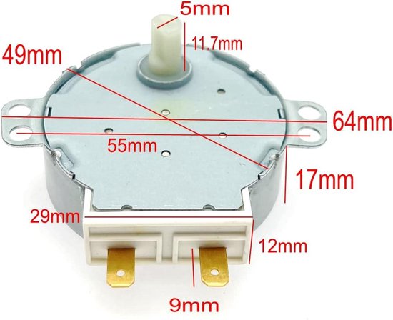 Motore Sincrono Per Microonde TYJ50-8A7 AC220-240V, 2 Pezzi Per Giradischi E Rotazione Del Vassoio Del Forno A Microonde - 7
