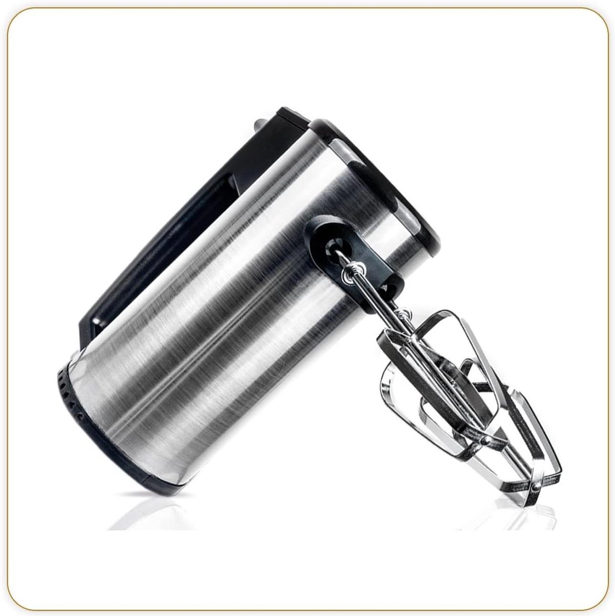 Elegance stainless steel 400 electric hand mixer - whisk, kneading hooks - 400 W - best for home baking
