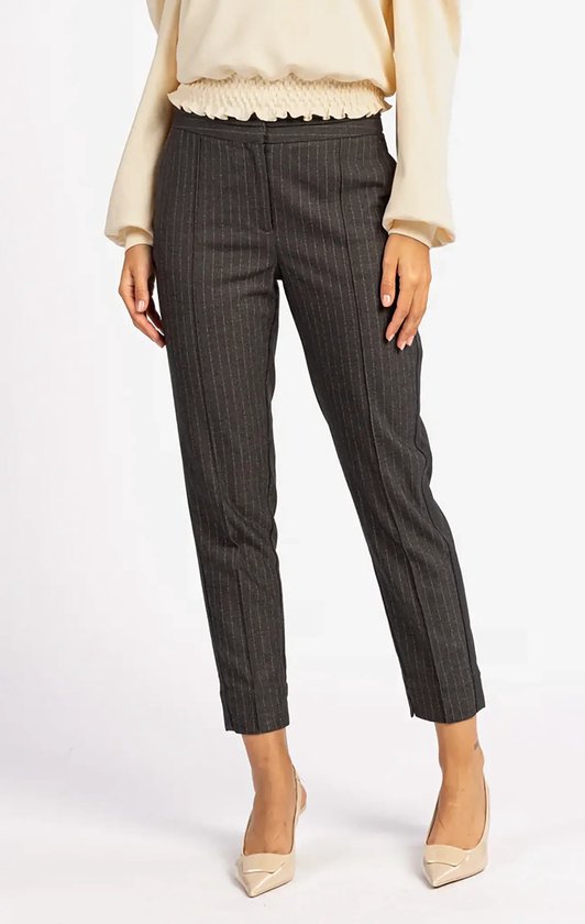 AAIKO Parene Pinstripe Vis 548 Broeken Dames - Zwart - Maat L