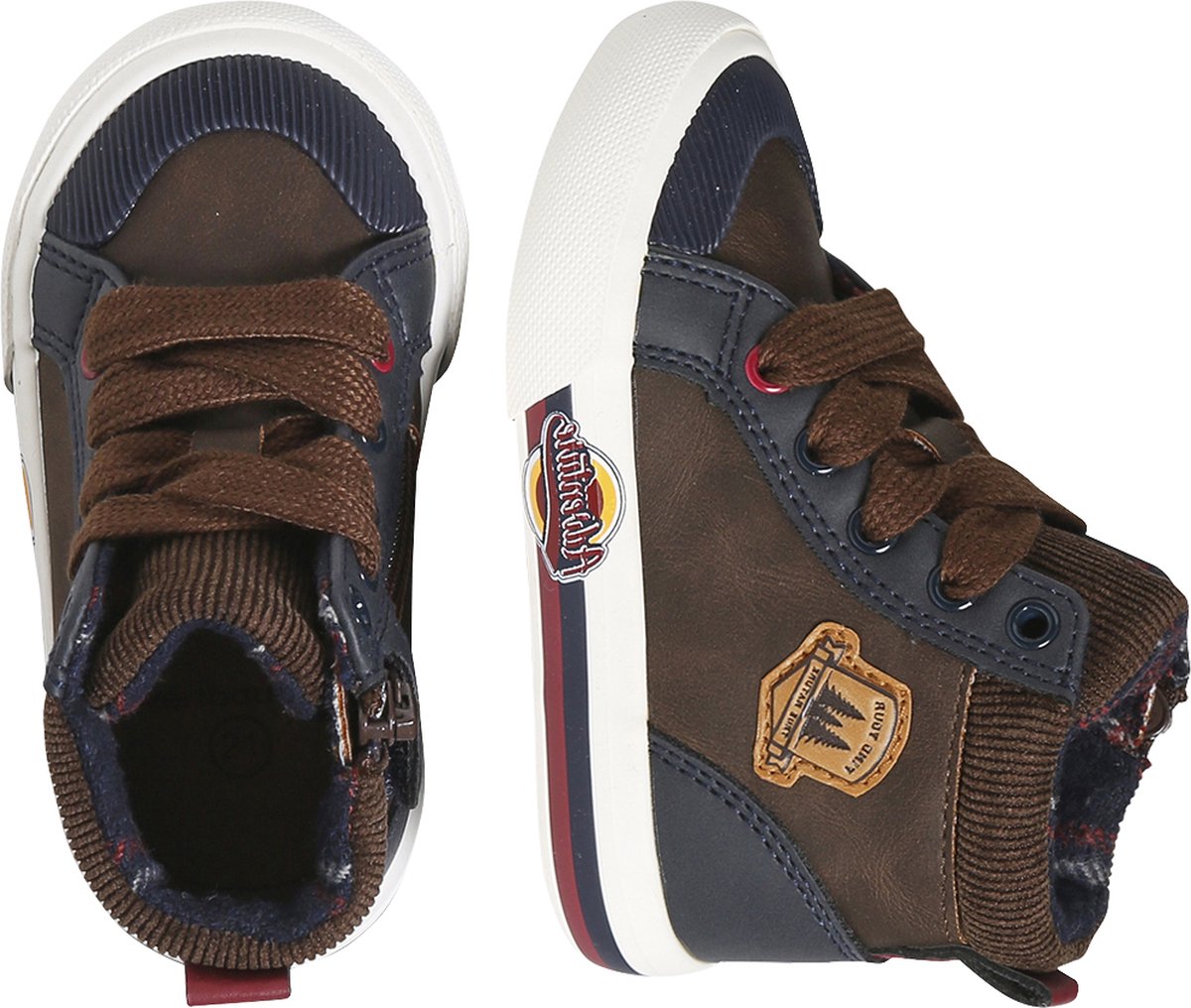 Vertbaudet Hoge sneakers met veters en rits