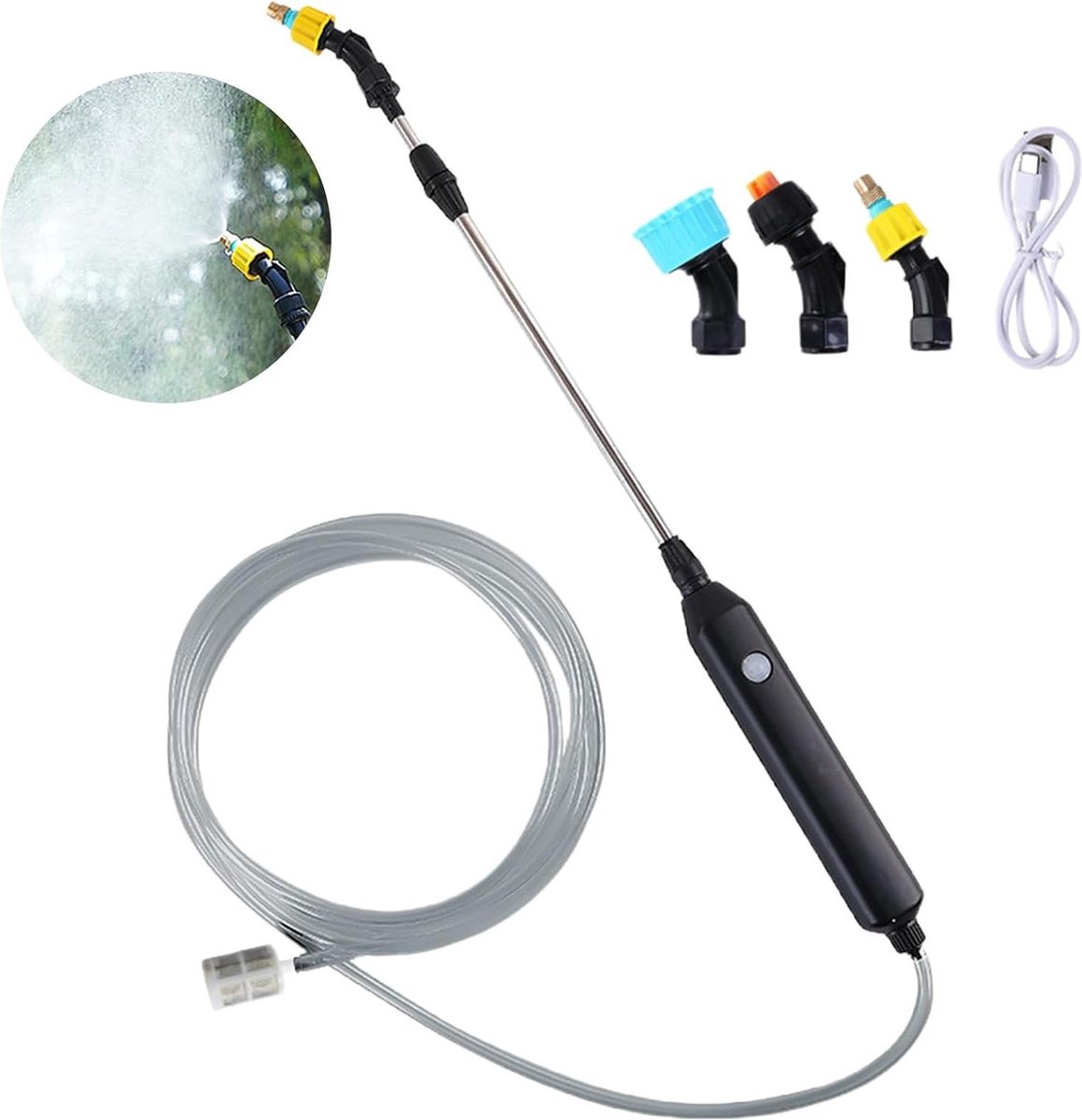 Elektrische Plantensproeier met Telescoopstang en USB Oplaadbaar - Tuin Accu Drukspuit Onkruidspuit