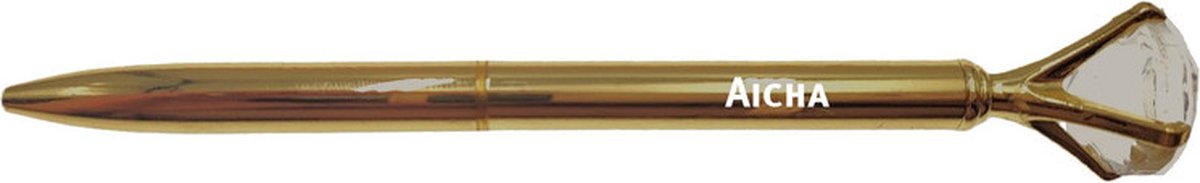Pen Met Gravering - Diamant - Aicha - Goud