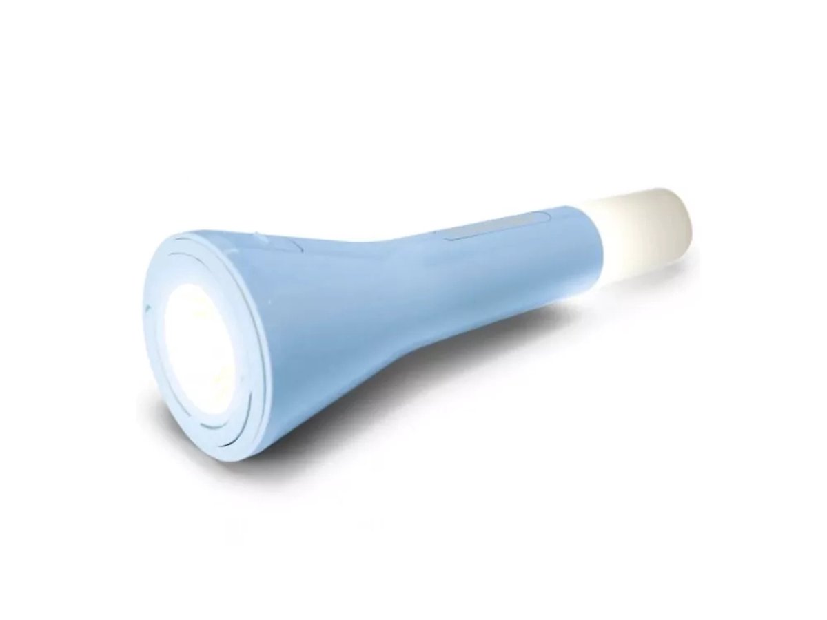 KIDYWOLF KIDYFLASHLIGHT Kinder Zaklamp Blauw – 3-in-1 Lamp (Zaklamp, Tafellamp, Hanglamp), USB-C, 4+