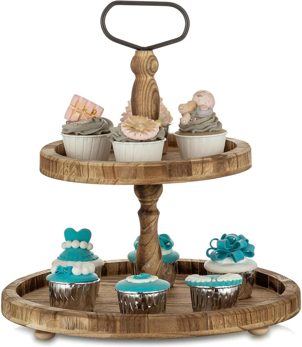 Teahutty 12 stuks kerstdecoratie voor gelaagde lade, houten bord Xmas tafelblad boerderij koffie borden rustieke gelaagde lade winter peperkoek decor voor Kerstmis winter thuiskantoor