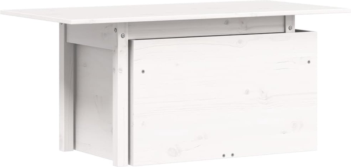 VidaXL Tuintafel 100x50x75 cm massief grenenhout wit