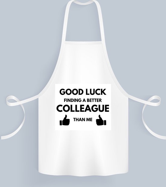 Akyol - bonne chance pour trouver Tablier de cuisine - Collègue - réussite - travail - cadeau d'adieu - cadeau d'anniversaire - cadeau - 82 par 71 cm