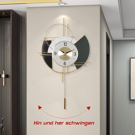 Grote Zwarte Wandklok - Moderne Stille Klok voor Woonkamer & Wanddecor Grote Zwarte Wandklok - Moderne Stille Klok voor Woonkamer & Wanddecor