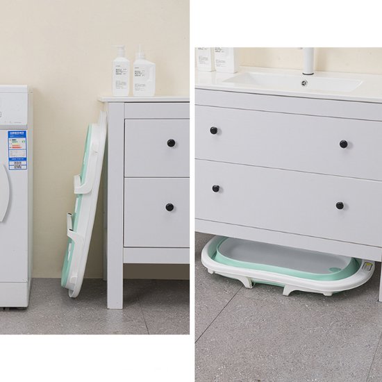 Allernieuwste.nl® Opvouwbaar Opklapbaar BabyBad met Standaard Kinderbadje Babybadje Kleur Rose van Allernieuwste.nl® — afbeelding 2