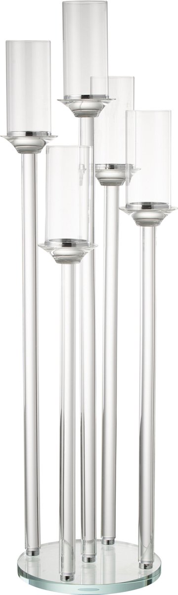 J-Line kaarshouder 5 Groot - glas - transparant