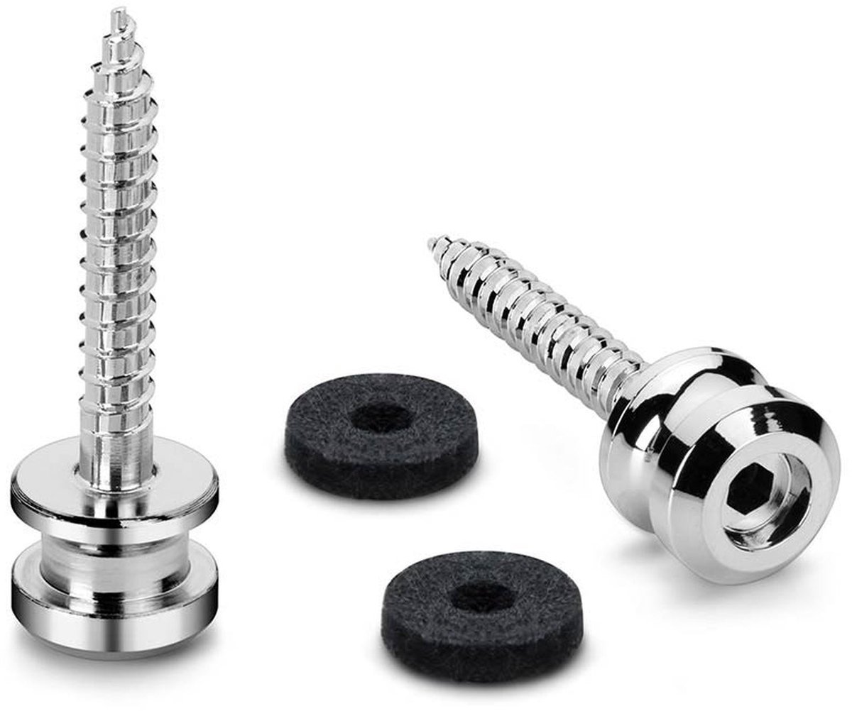 Schaller S-Locks strap button set L - 27mm in verchroomd staal