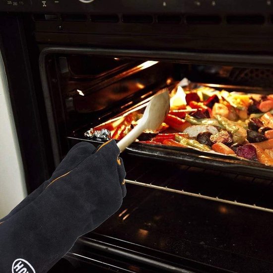 Extreme hittebestendige BBQ Grill Handschoenen met aluminiumfolie voering - EN407 gecertificeerd - 1 paar van Merkloos — afbeelding 3