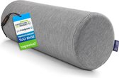Bol.com Memory Foam bolster met bamboe hoes - Comfortabel en stabiel - Ideaal als nek- en reiskussen - Wit aanbieding